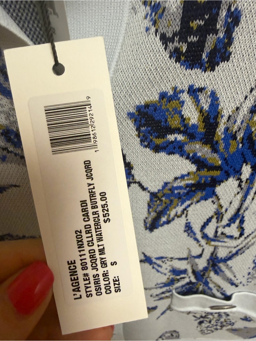 L'AGENCE Osiris Jacquard Cardigan Size Small - Picture 10 of 11
